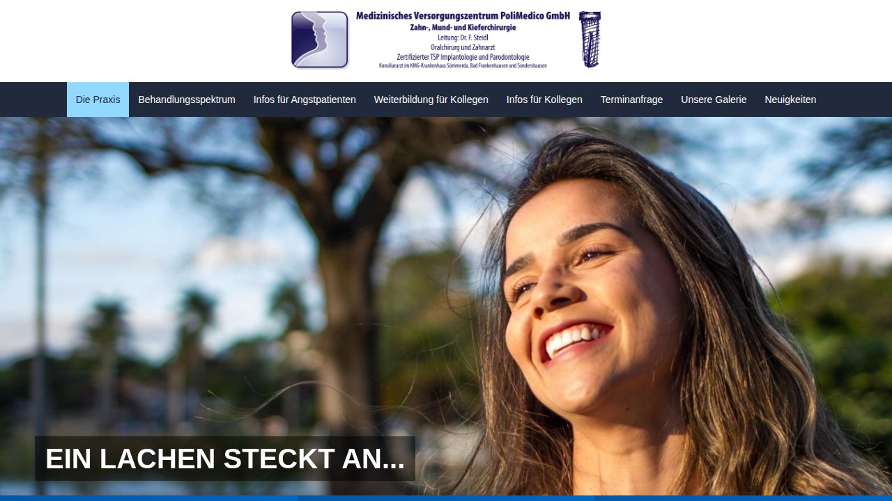 Home page of the website of Herr Dr. MVZ PoliMedico GmbH -  Ferenc Steidl