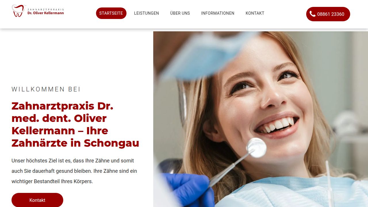 Startpagina van de website van Dr. Oliver Kellermann