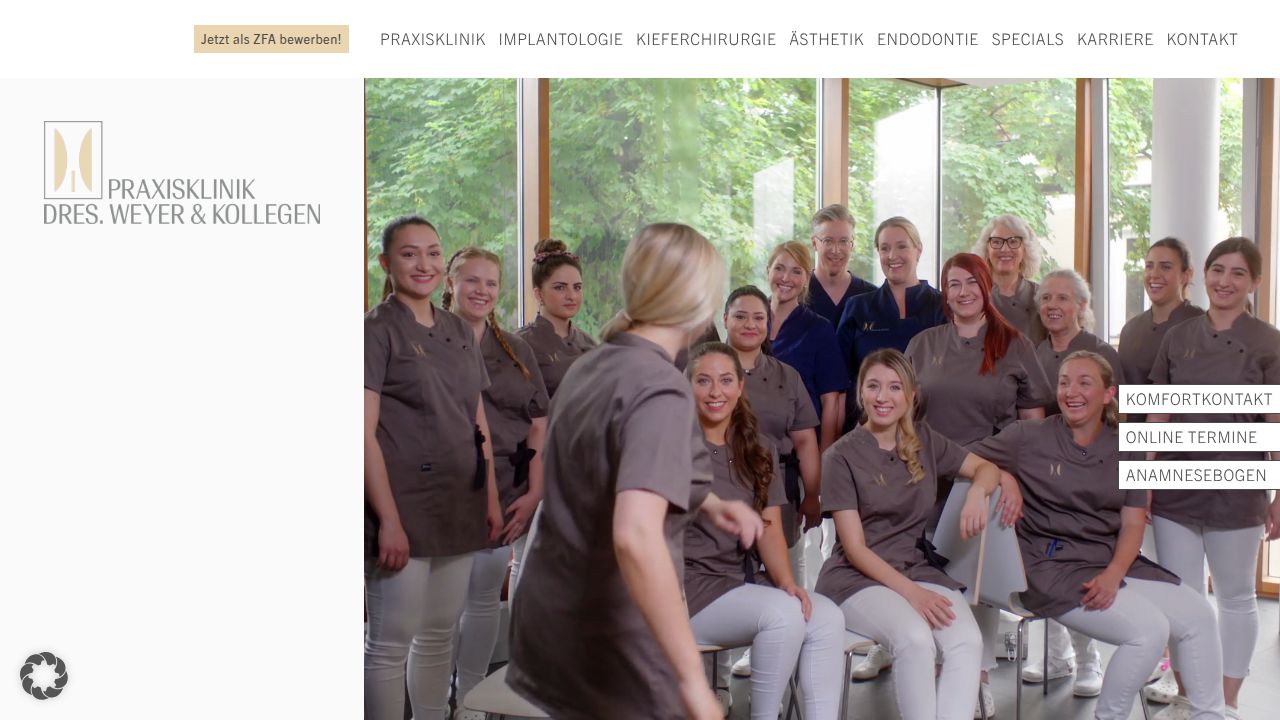 Home page of the website of Praxisklinik f&uuml;r  Mund-, Kiefer- & Gesichtschirurgie Esslingen   Dr. Eva-Maria und Dr. Dr. Nils Weyer