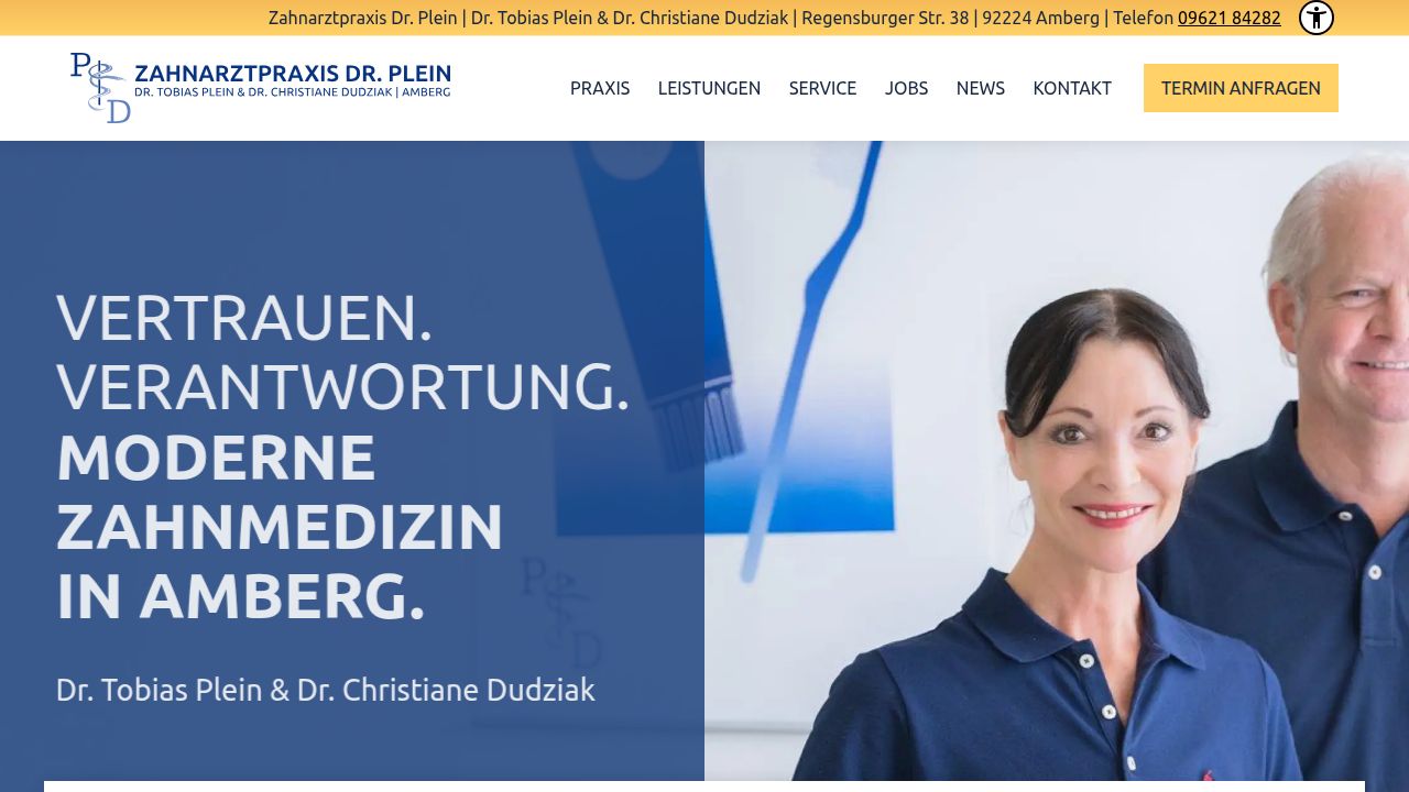 Startpagina van de website van Herr Tobias Plein