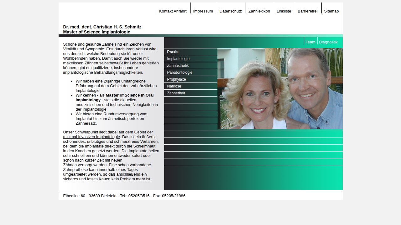 Startpagina van de website van Dr. Christian Schmitz