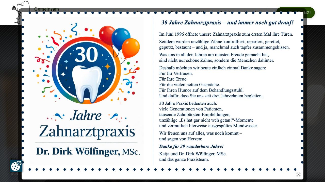 Startpagina van de website van Herr Dr. Dirk W&ouml;lfinger, MSc
