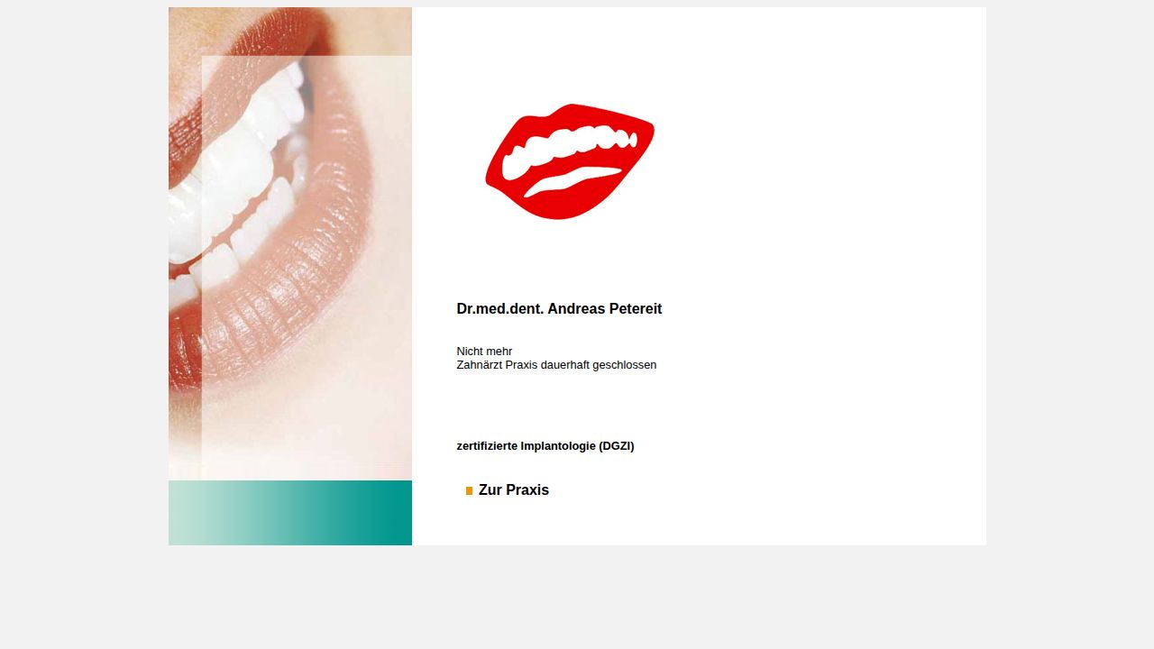 Home page of the website of Dr. Andreas Petereit