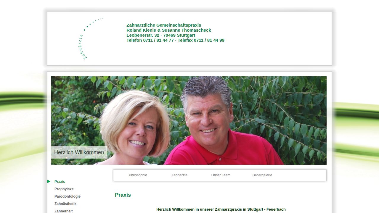 Home page of the website of Frau Susanne Thomascheck