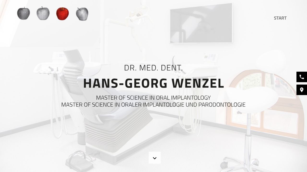 Home page of the website of Dr.med.dent. M.Sc. Hans-Georg Wenzel