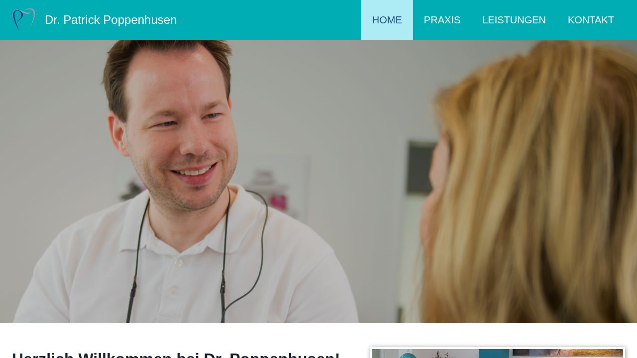 Startpagina van de website van Patrick Poppenhusen