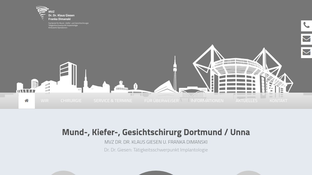 Home page of the website of MVZ Dr. Dr. Klaus Giesen   Facharzt f&uuml;r Mund-, Kiefer- und Gesichtschirurgie